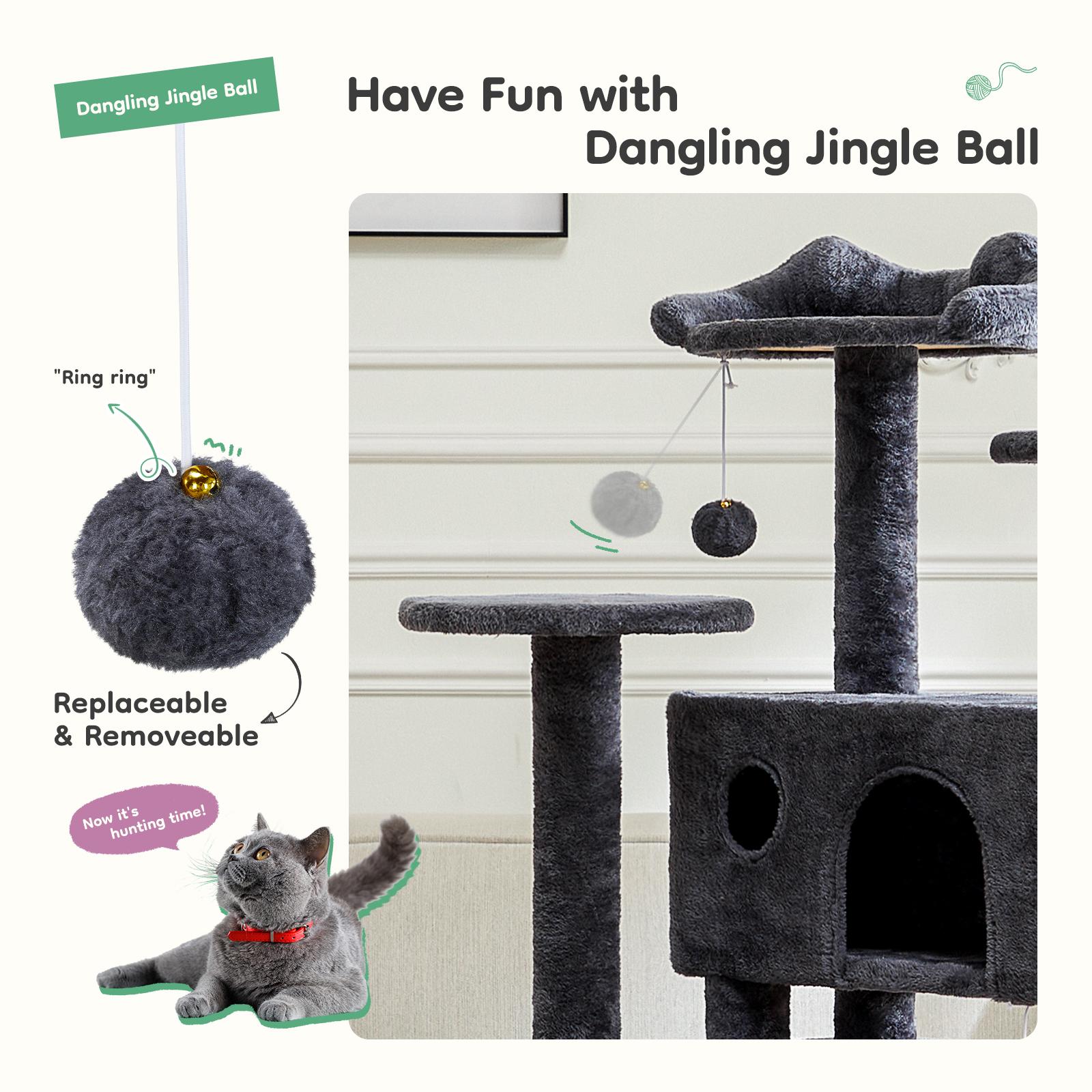 Multi-functional cat tree house cat climbing frame, lounge and recreation area detachable toy