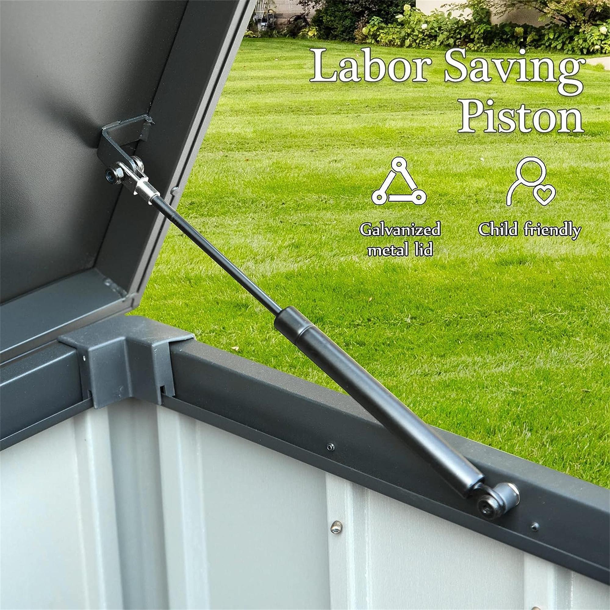 Outdoor Storage Deck Box Waterproof, Large Patio Storage Bin for Outside Cushions, Throw Pillows, Garden Tools, Lockable