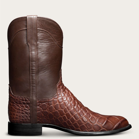 European and American Retro Men's Long Boots With Crocodile Pattern Western Denim Men's Shoes, Size 48