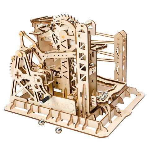 Robotime DIY 3D Wooden Puzzle Marble Run Assembly Model Building Block Stem Toy For Kids Adult