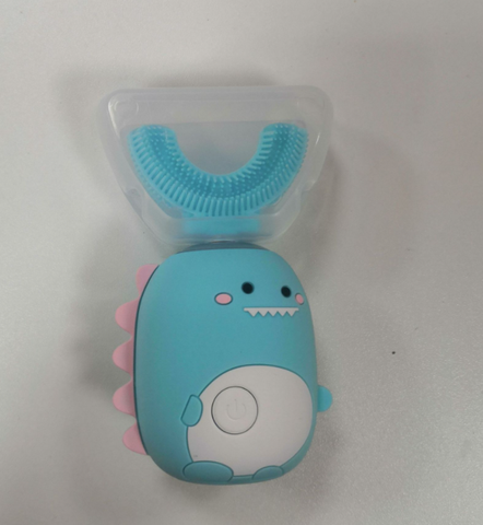 【Smart 360° U-Shape Electric Toothbrush】Kids Silicone Automatic Ultrasonic Teeth Tooth Brush Cute Dinosaur Children