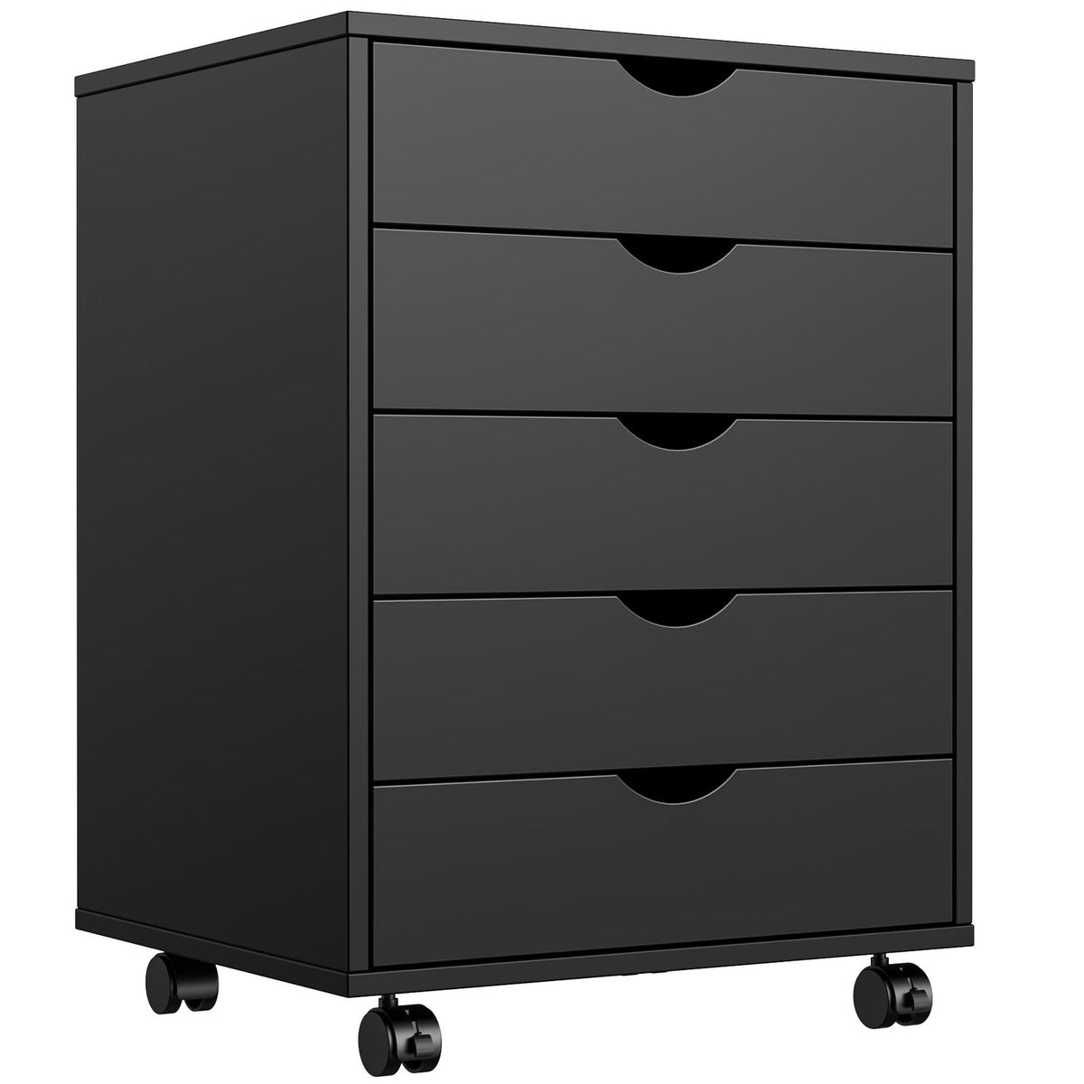 Panana 5/7 Drawer Chest, Wooden Tall Dresser Storage Dresser Cabinet With Wheels