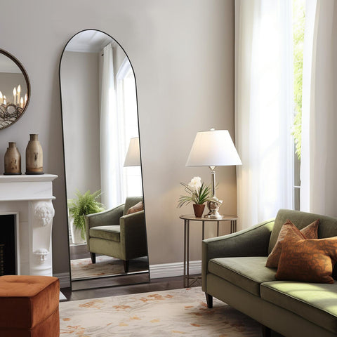 Arched Full Length Mirror  Full Body Mirror Floor Mirror Standing Hanging or Leaning Wall