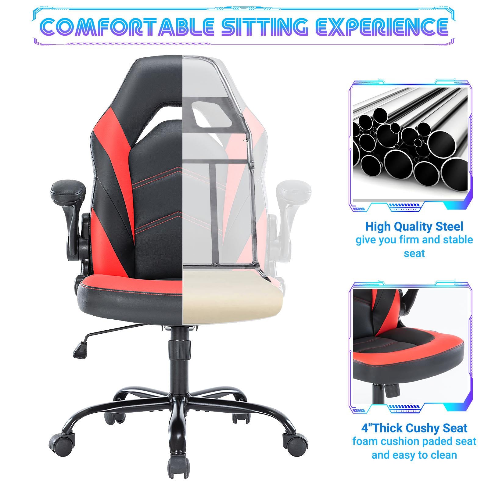 Gaming Chair, Ergonomic Office Chair High Back Computer Desk Chair
