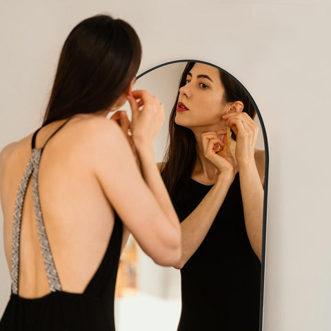 Arched Full Length Mirror  Full Body Mirror Floor Mirror Standing Hanging or Leaning Wall