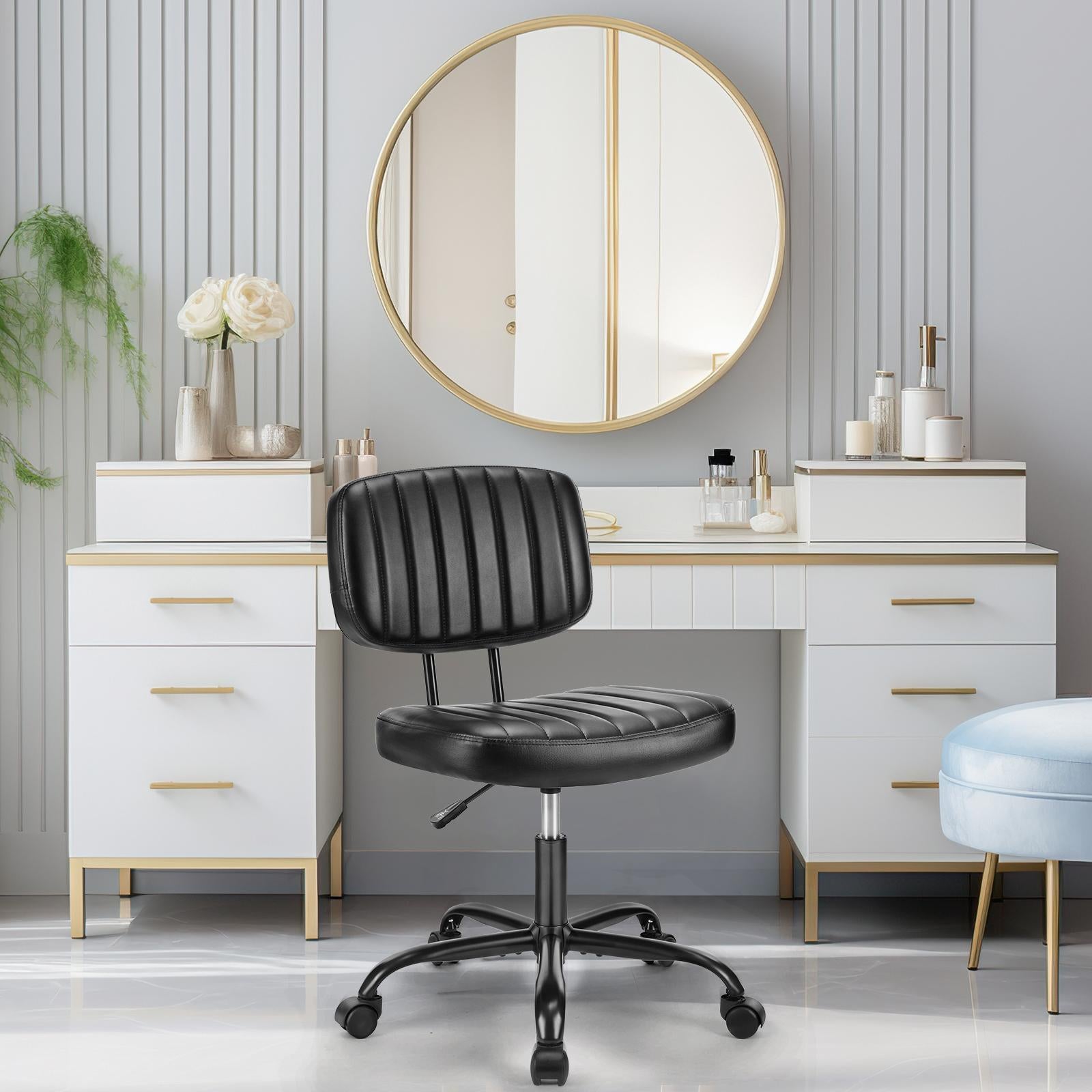 Adjustable Height 360° Rolling Swivel Computer Task Chair without Arm