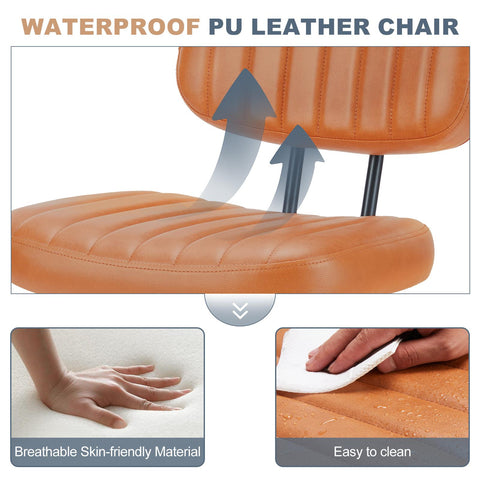 Adjustable Height 360° Rolling Swivel Computer Task Chair without Arm