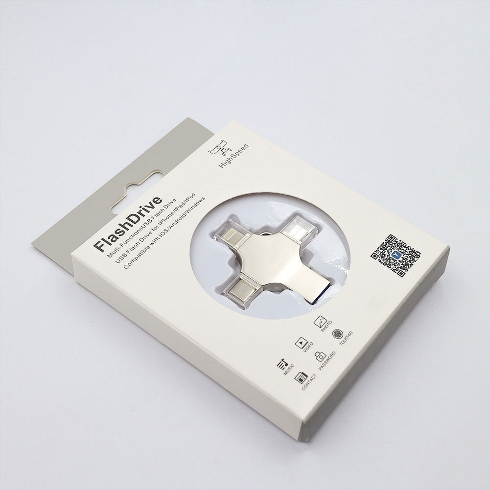 Type c Otg Usb Flash Drive 3.0 For Iphone ipad Android 16gb 32gb 64gb 128gb 256gb Pendrive 4in1