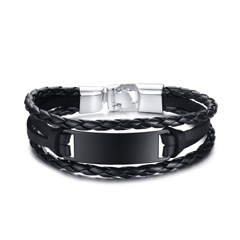 Retro Rotating Fish Bone Bead Bracelet Original Tribal Jewelry for Men Surfer Cuff Braslet Length Adjustable Bangle