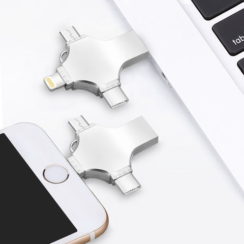 Type c Otg Usb Flash Drive 3.0 For Iphone ipad Android 16gb 32gb 64gb 128gb 256gb Pendrive 4in1