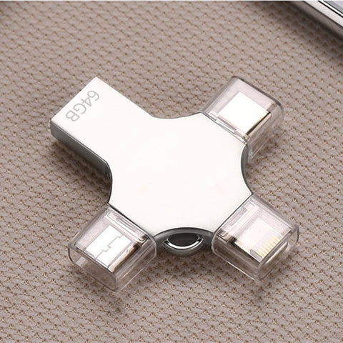 Type c Otg Usb Flash Drive 3.0 For Iphone ipad Android 16gb 32gb 64gb 128gb 256gb Pendrive 4in1