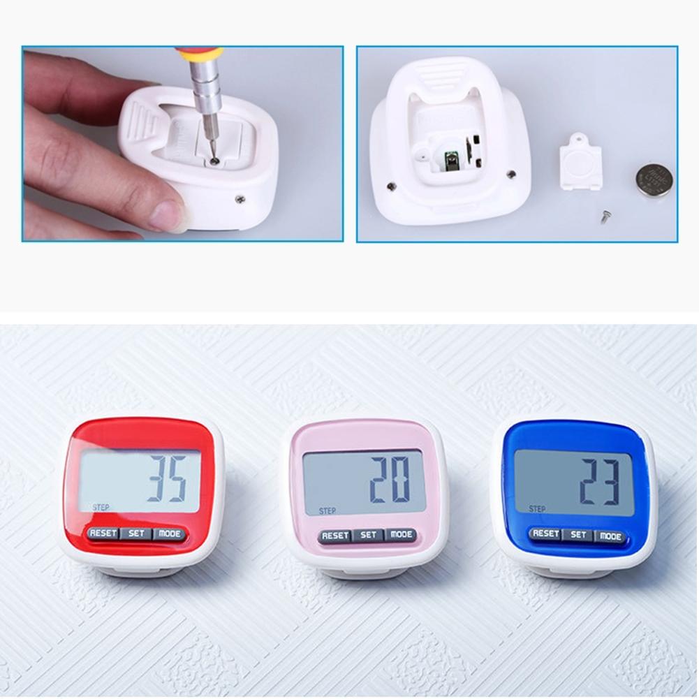 Mini Small Step Counter Movement Calories Digital Pedometer with Waterproof Wear Resistance Big Screen Stappenteller