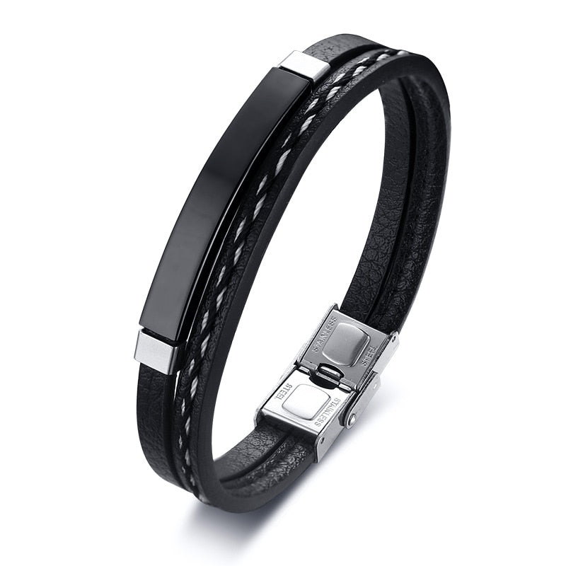 Retro Rotating Fish Bone Bead Bracelet Original Tribal Jewelry for Men Surfer Cuff Braslet Length Adjustable Bangle