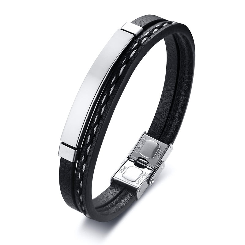 Retro Rotating Fish Bone Bead Bracelet Original Tribal Jewelry for Men Surfer Cuff Braslet Length Adjustable Bangle