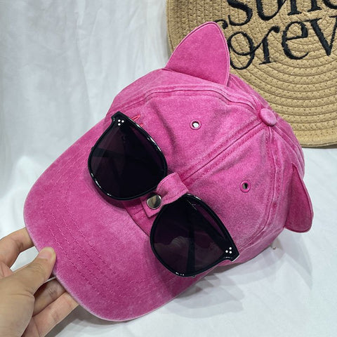 Fashion Personalized Cat Ears Duck Tongue Sun Hat