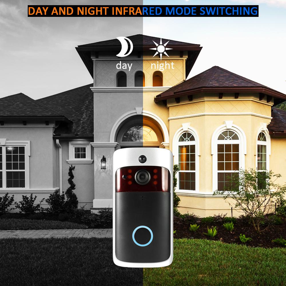 Smart Wireless WiFi Security DoorBell Visual Recording Consumption Remote Home Monitoring Night Vision Smart Video Door Phone