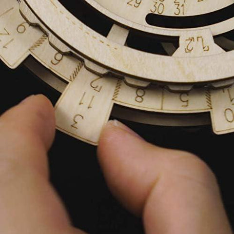 ROBOTIME 3D Wooden Mechanical Puzzle DIY Perpetual Calendar Craft Kits Laser-Cut Model Kit to Build Great Birthday and Christmas Gifts