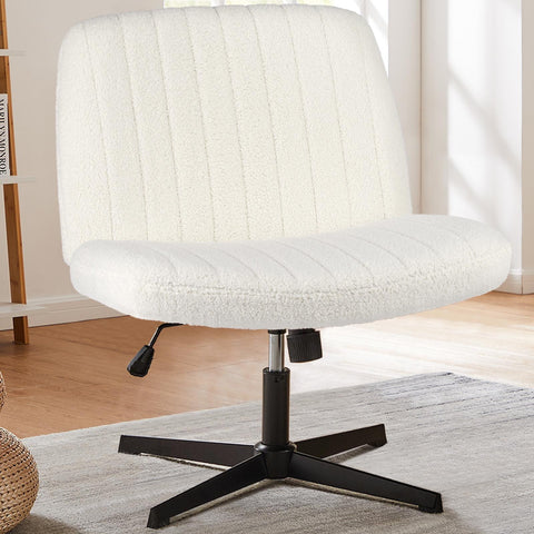 Cross-Legged Chair,No Wheels Armless Swivel Home Office Chair