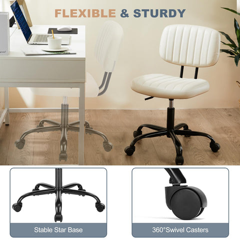 Adjustable Height 360° Rolling Swivel Computer Task Chair without Arm