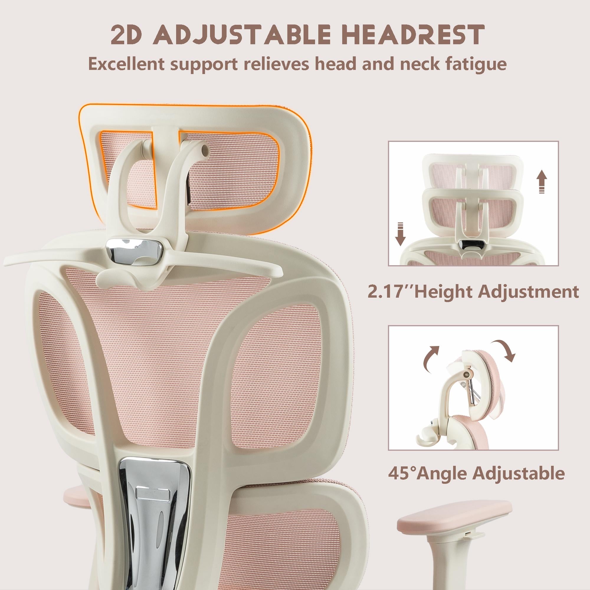 Foam office chair, ergonomic office chair, foam base, adjustable headrest, armrests, foot rests, with hanger, suitable for home office and corporate o