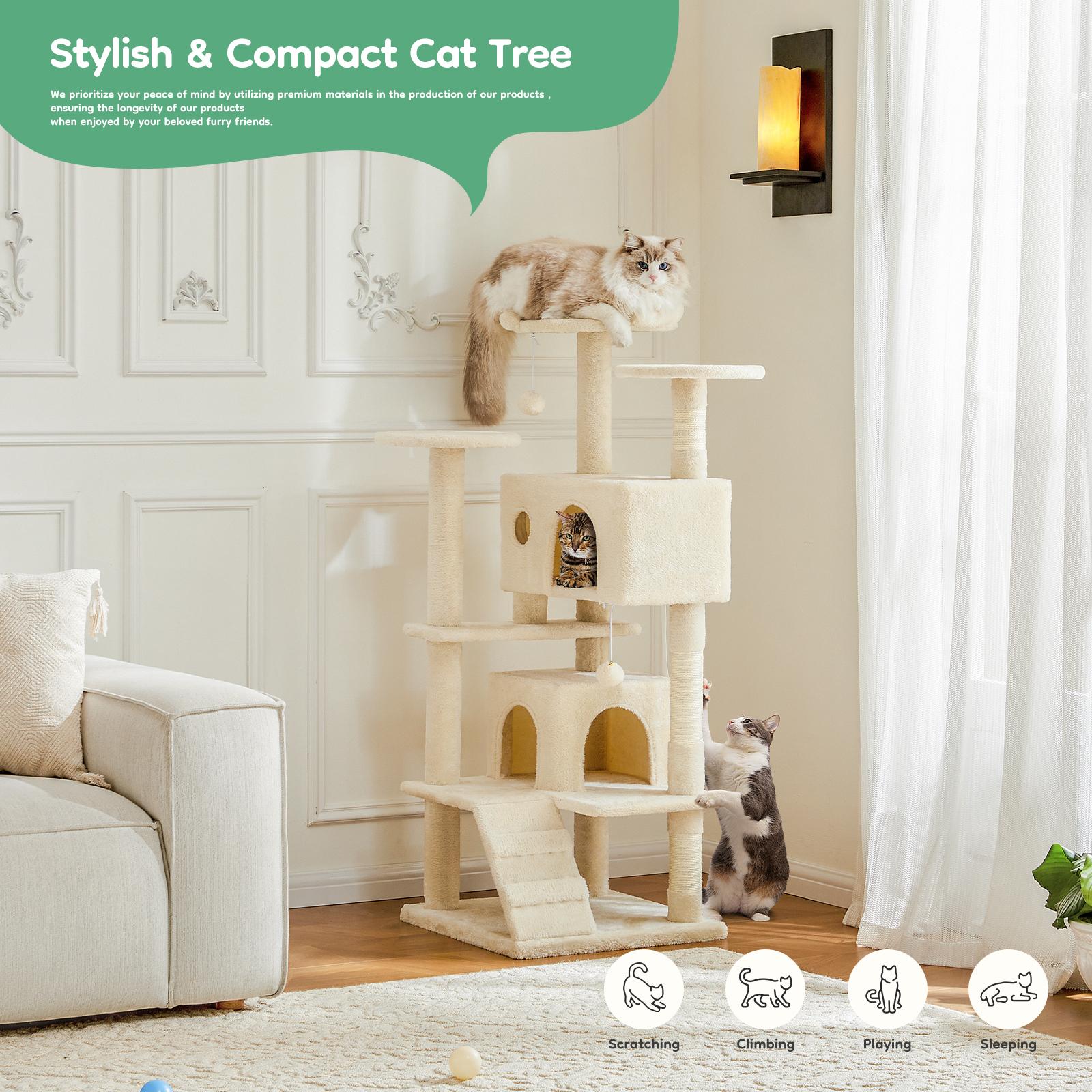 Multi-functional cat tree house cat climbing frame, lounge and recreation area detachable toy