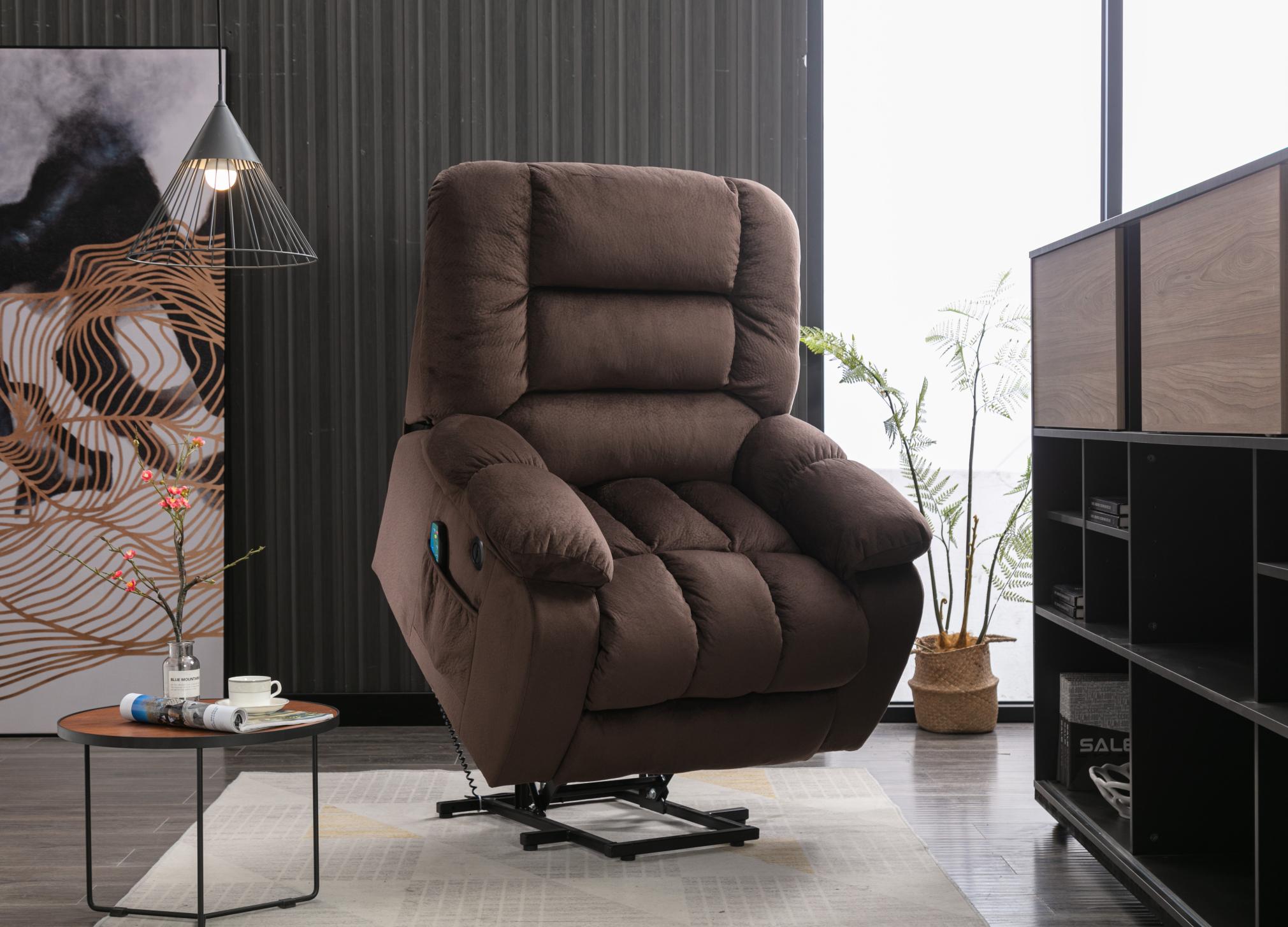 Overstuffed Massage Recliner Chairs with Heat and Vibration