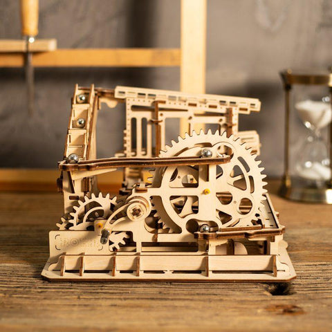 Robotime DIY 3D Wooden Puzzle Marble Run Assembly Model Building Block Stem Toy For Kids Adult
