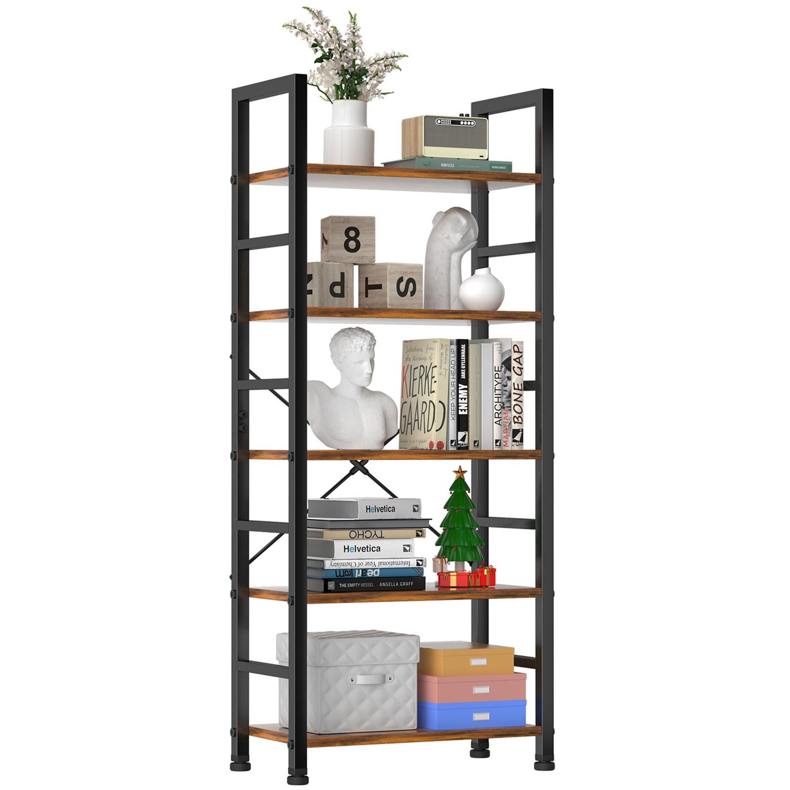 5 Tiers Bookshelf, Classically Modern Book Shelf, Book Rack, Storage Rack Shelves in Living Room/Home/Office