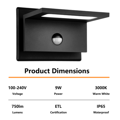 Outdoor Wall Light LED Wall Mount Lamp Modern Wall Mount Sconce Lantern Fixture for Porch Front Door 17341