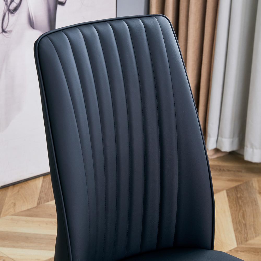 A set of 4 dining chairs, PU material high backrest seats and sturdy leg chairs, suitable for restaurants, kitchens, and living rooms.