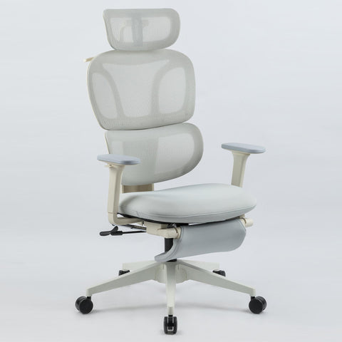 Foam office chair, ergonomic office chair, foam base, adjustable headrest, armrests, foot rests, with hanger, suitable for home office and corporate o