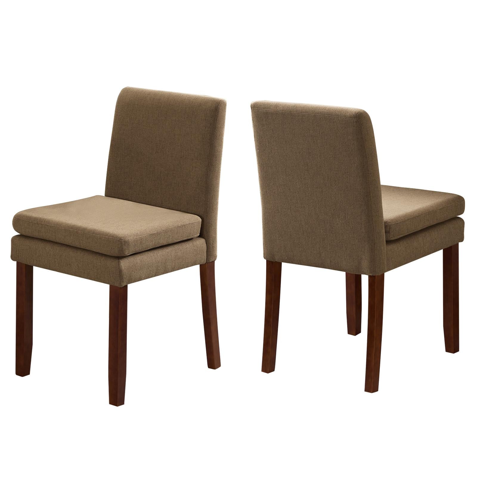 Armless linen dining chair with cushioned seat, featuring modern minimalist design suitable for various occasions.Set of 2 (2-Pack)