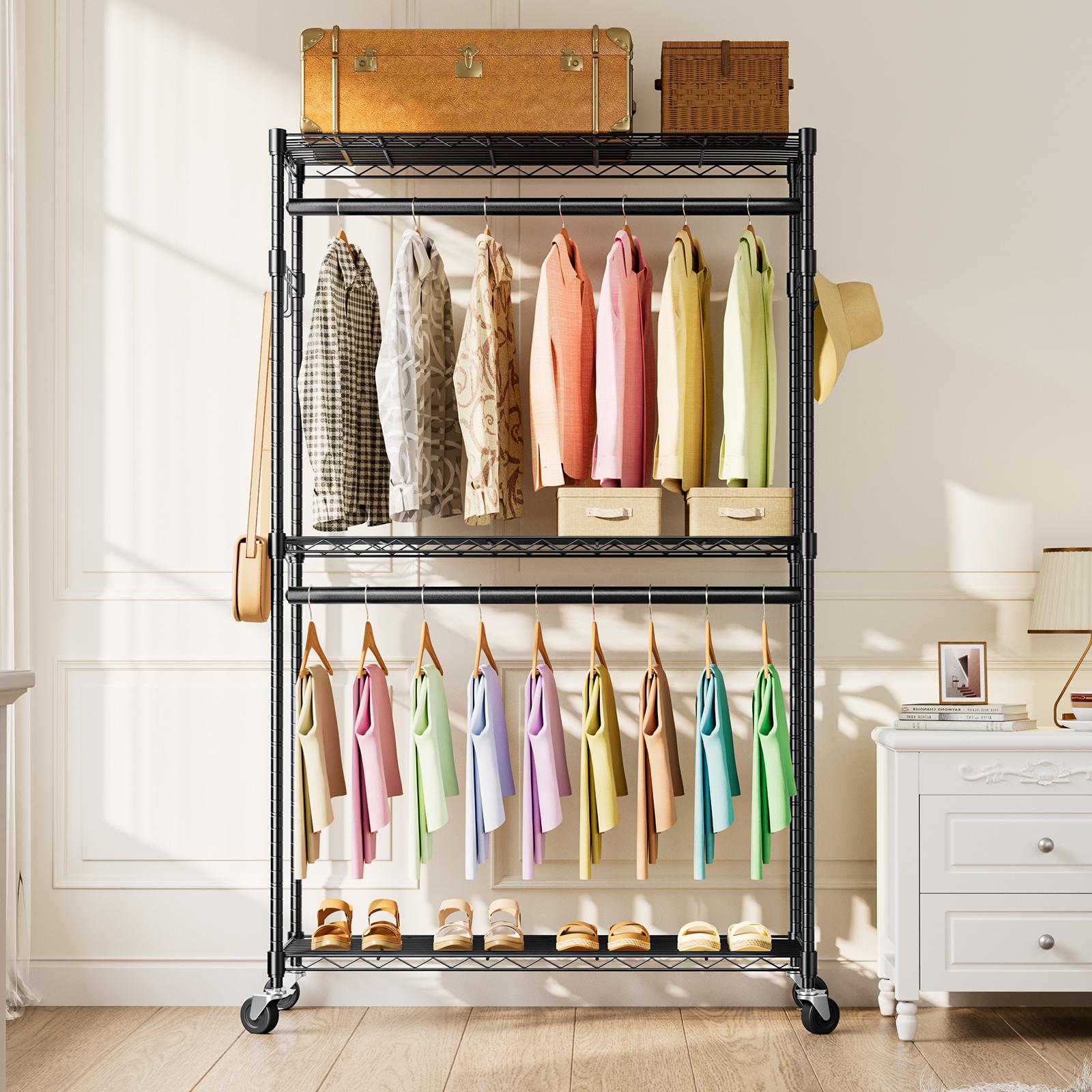 Adjustable mobile hanger, iron storage hanger
