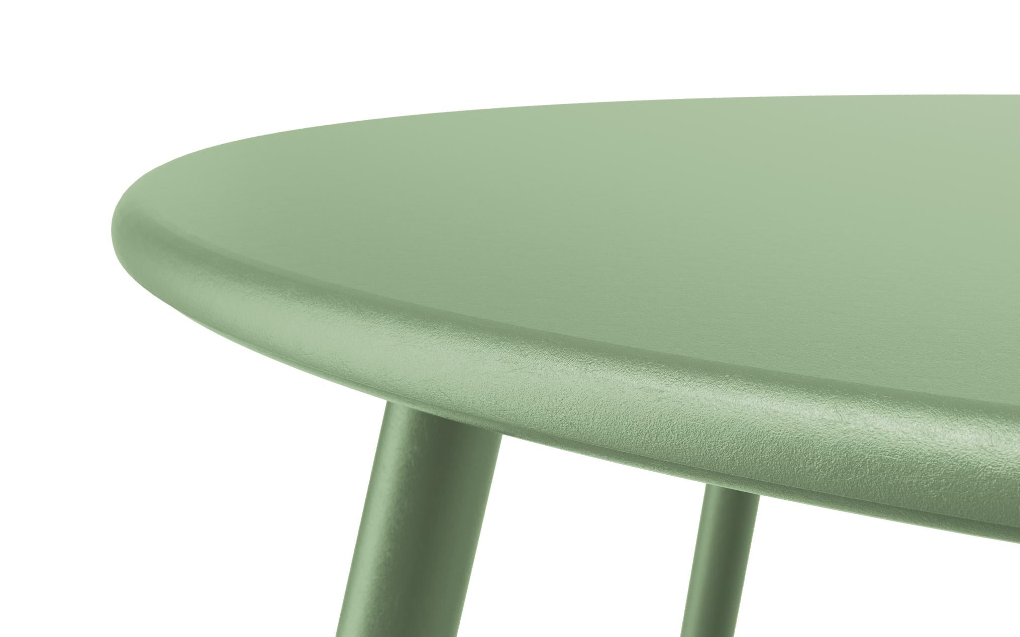 Mydepot SR Steel Patio Side Table, Weather Resistant Outdoor Round End Table