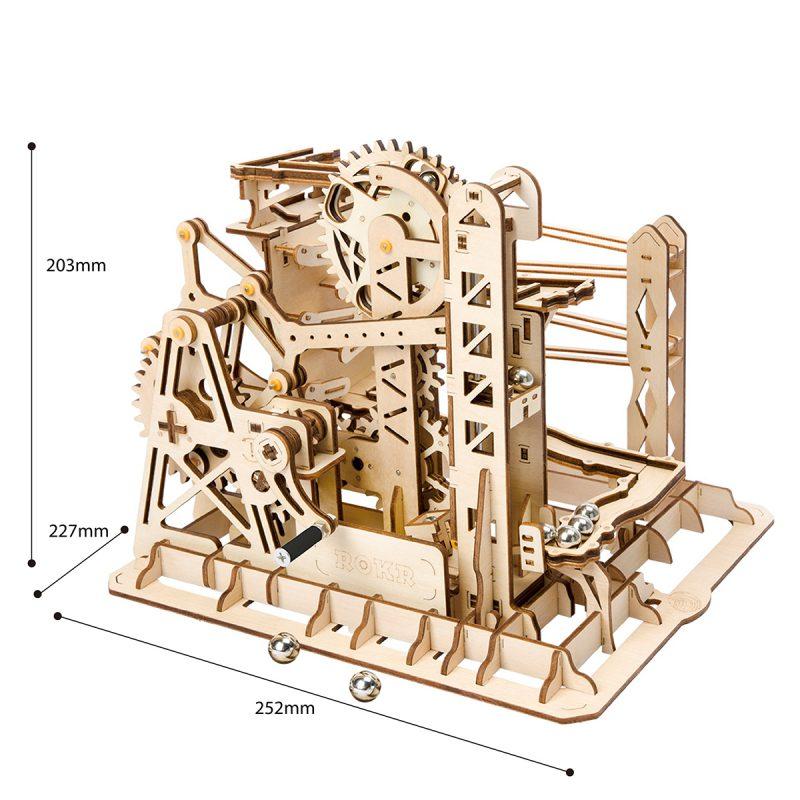 Robotime DIY 3D Wooden Puzzle Marble Run Assembly Model Building Block Stem Toy For Kids Adult