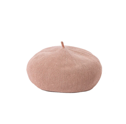 Fashion Painter Cap Adjustable Three-dimensional Deep Brim Solid Color Summer Knitted Thin Linen Beret