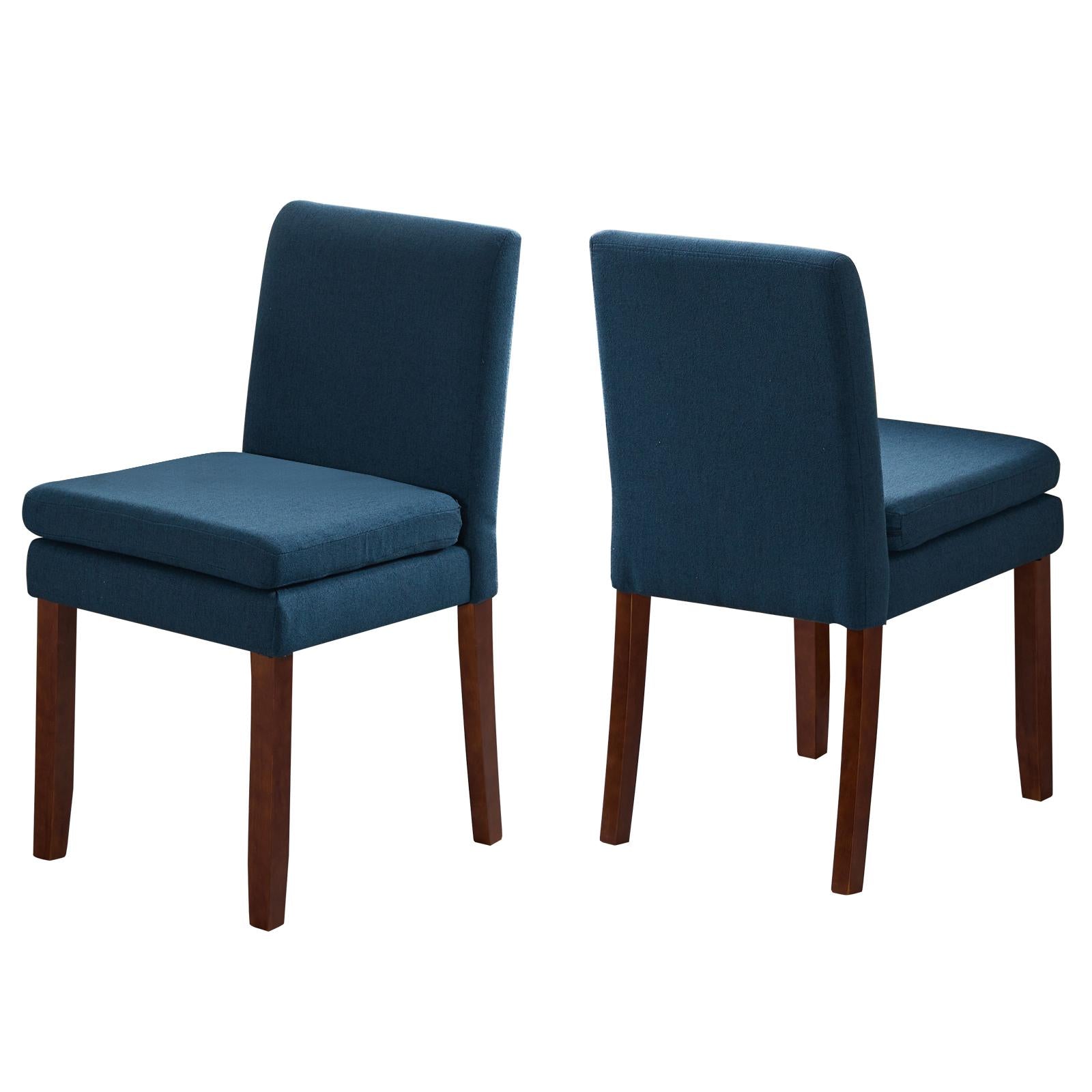 Armless linen dining chair with cushioned seat, featuring modern minimalist design suitable for various occasions.Set of 2 (2-Pack)