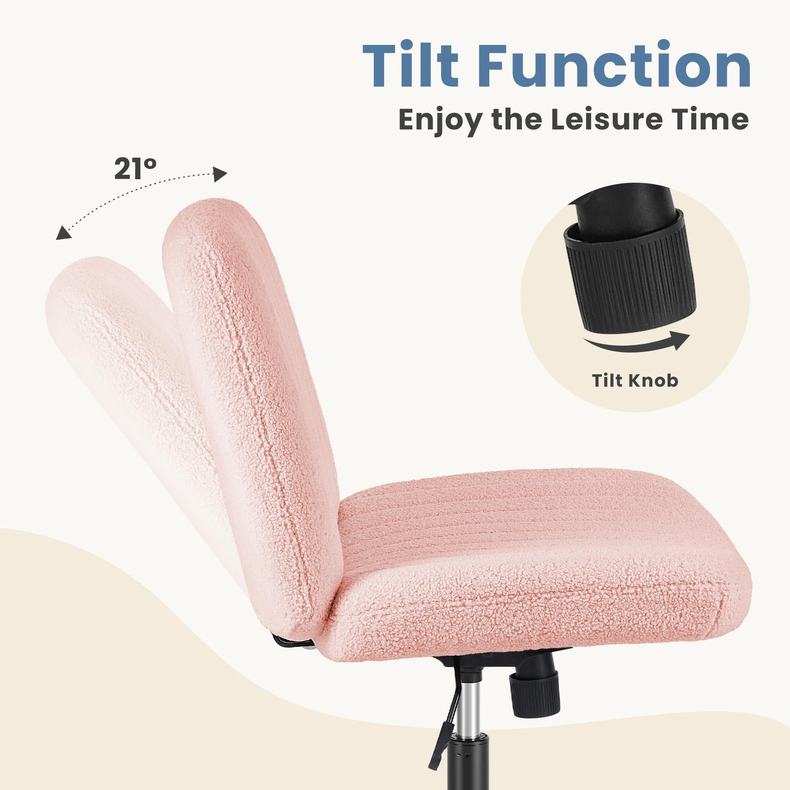 Cross-Legged Chair,No Wheels Armless Swivel Home Office Chair