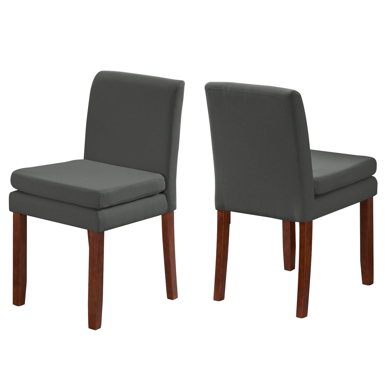 Armless linen dining chair with cushioned seat, featuring modern minimalist design suitable for various occasions.Set of 2 (2-Pack)