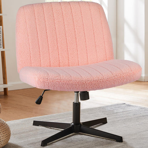 Cross-Legged Chair,No Wheels Armless Swivel Home Office Chair