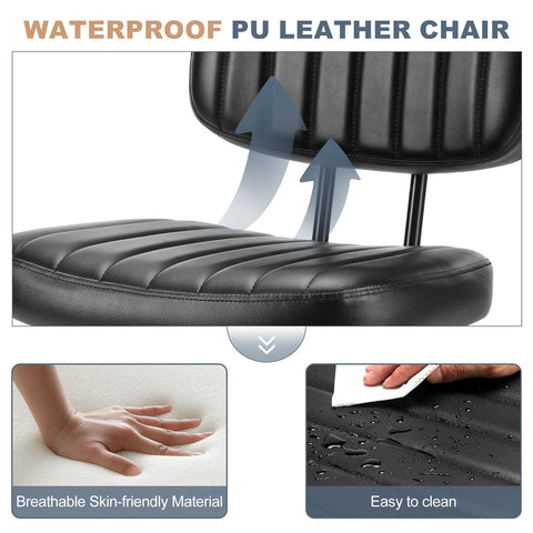 Adjustable Height 360° Rolling Swivel Computer Task Chair without Arm