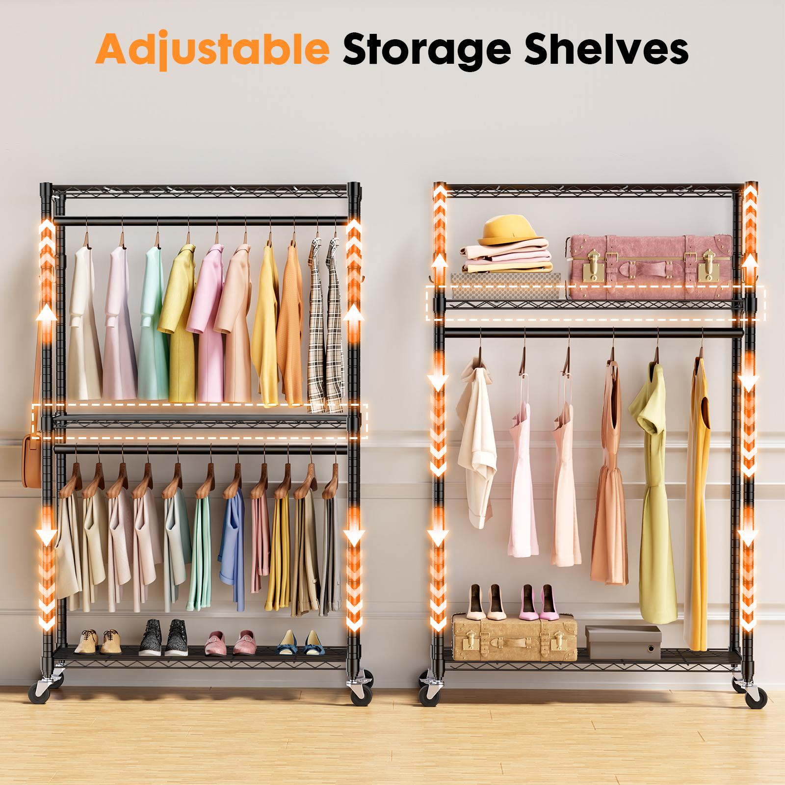 Adjustable mobile hanger, iron storage hanger