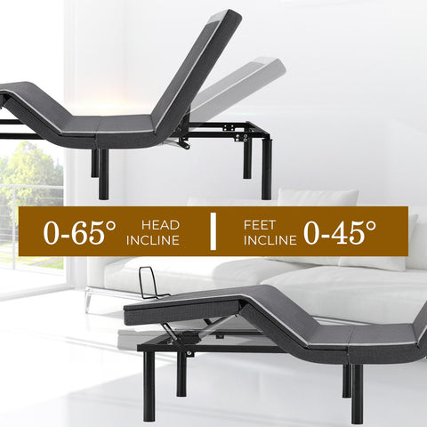 Electric Bed Full, Bed Frame with Wireless Remote, Head and Foot Incline, Zero Gravity Bed, Anti-Snore, Easy Assembly