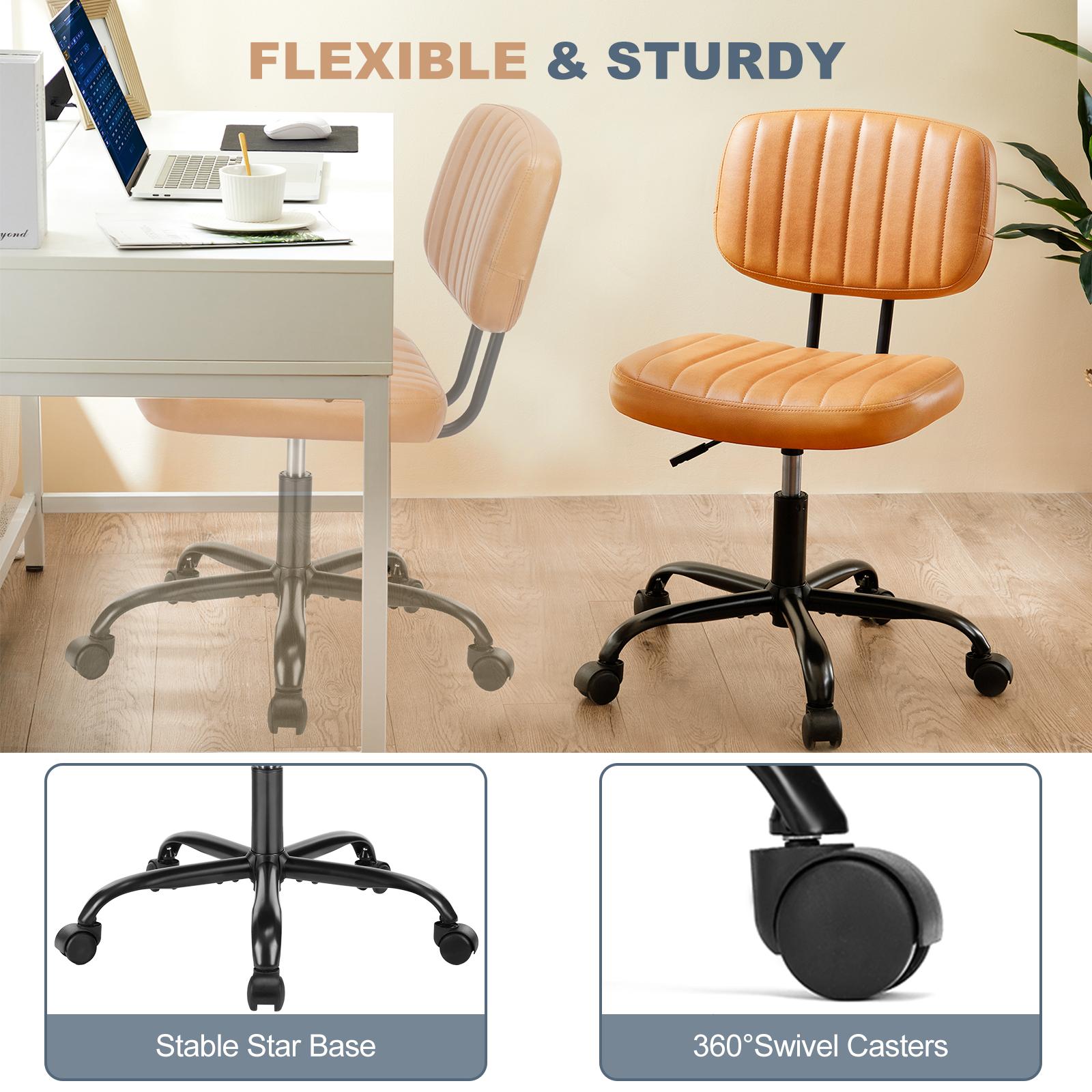 Adjustable Height 360° Rolling Swivel Computer Task Chair without Arm