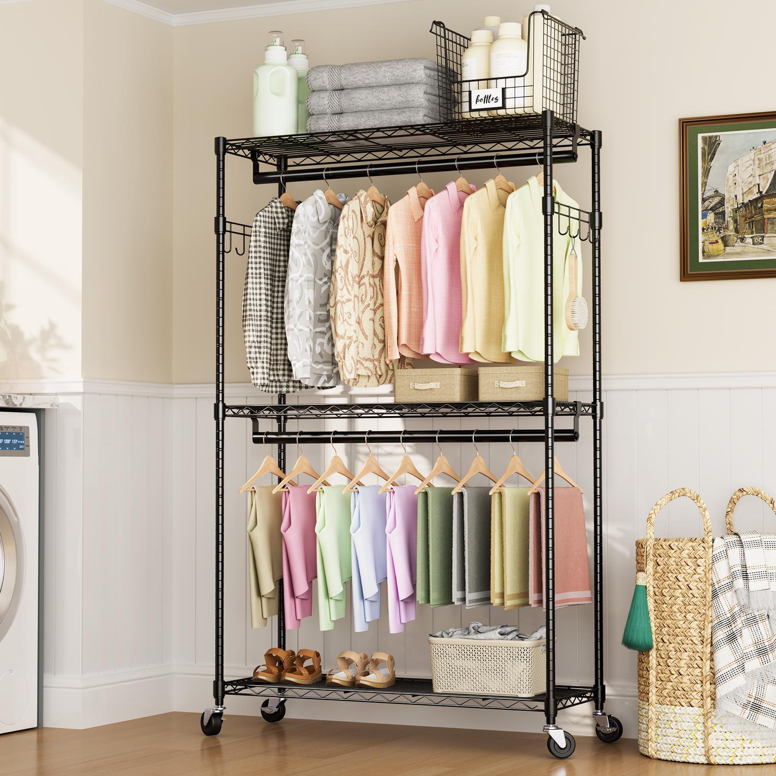 Adjustable mobile hanger, iron storage hanger
