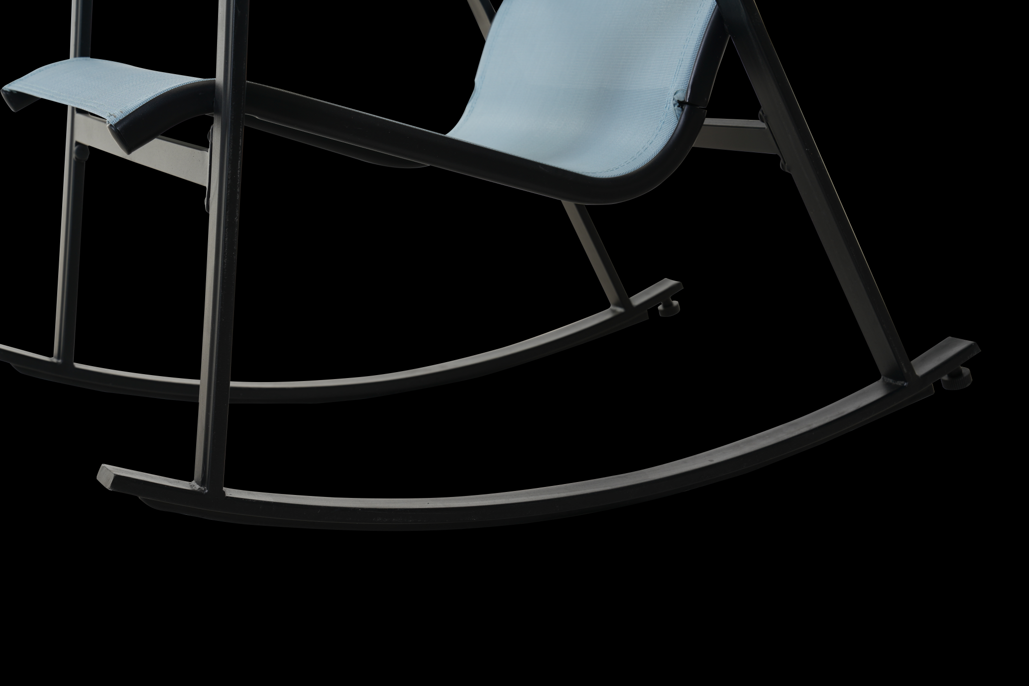 Detachable Rocking Chair Outdoor Chair, Black and Gray Plaid