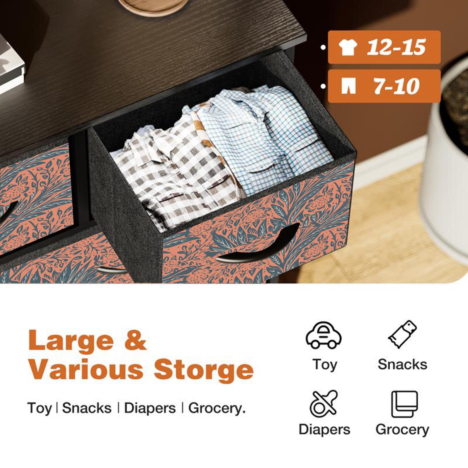 10-Drawer with Botanical Brocade Patter Design - 10BC-4362-BBP-020