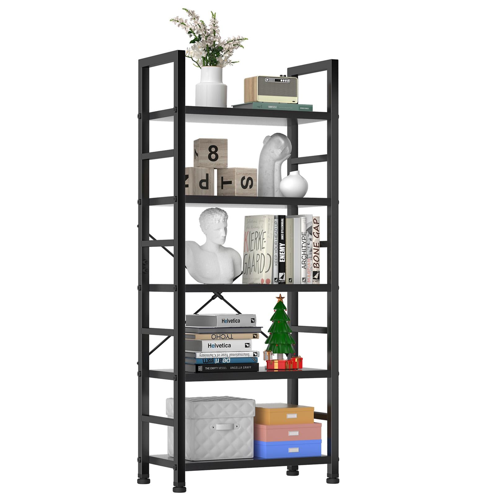 5 Tiers Bookshelf, Classically Modern Book Shelf, Book Rack, Storage Rack Shelves in Living Room/Home/Office
