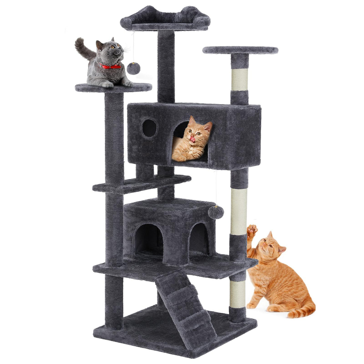 Multi-functional cat tree house cat climbing frame, lounge and recreation area detachable toy