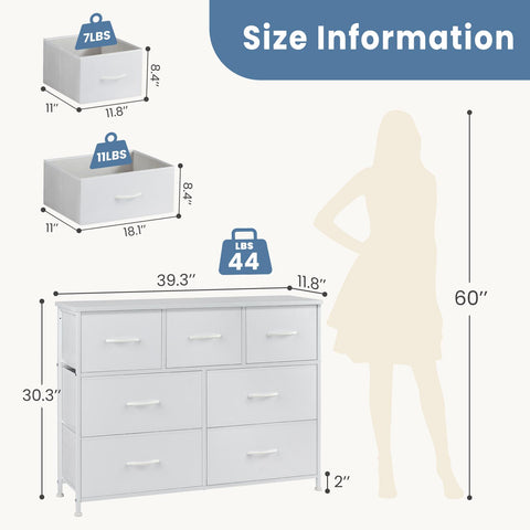 Dresser for Bedroom, Drawer Dresser Organizer Storage Drawers Fabric Storage Tower